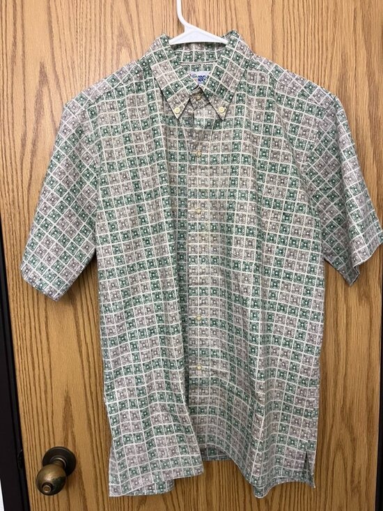 reyn spooner Other - Reyn Spooner Aloha Shirt Button Down Green Tan Medium